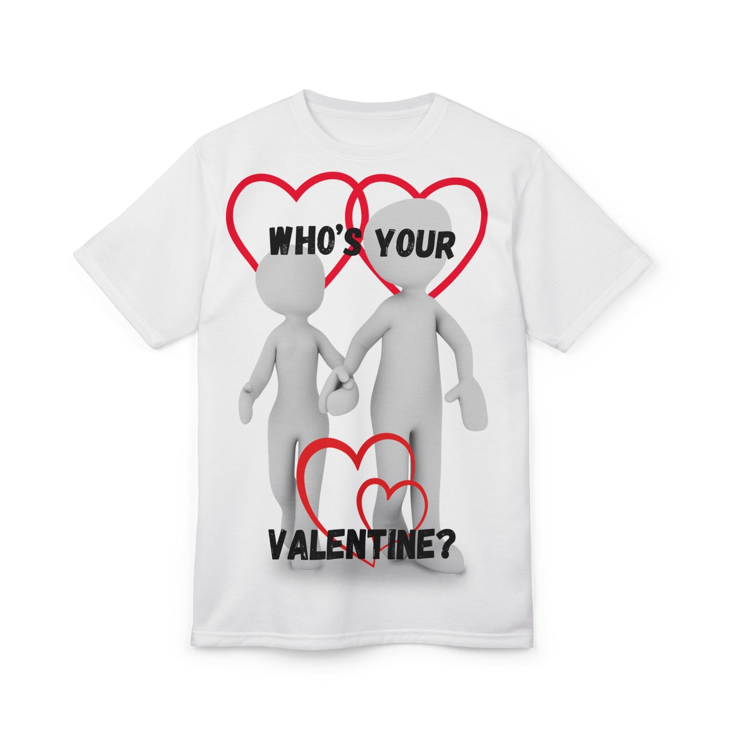 Valentine's Day Unisex Cut & Sew Tee - 'Who's Your Valentine?' Graphic