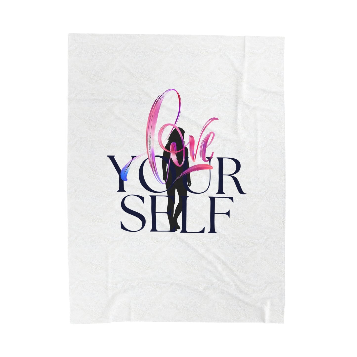 Love Yourself Velveteen Plush Blanket – Cozy Luxury for Self-Care Moments