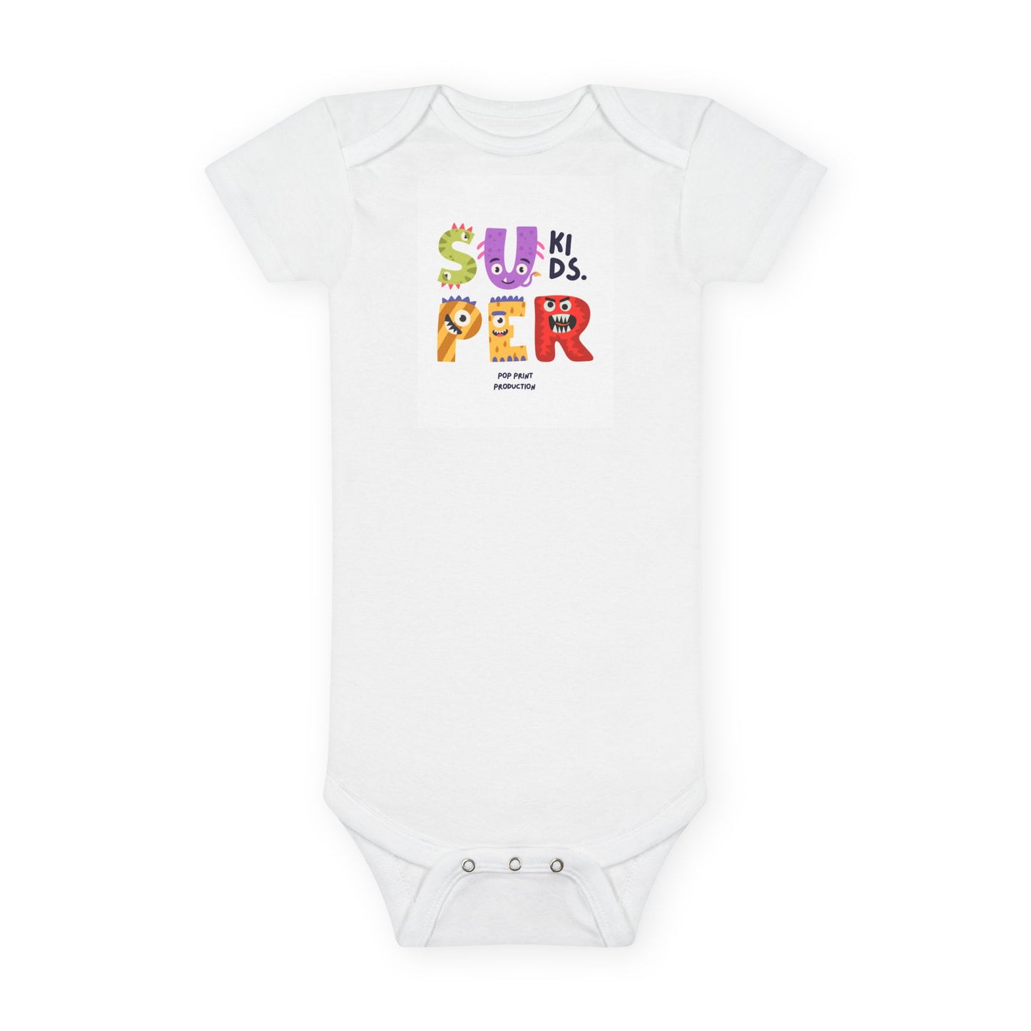 Super Cool Kids Short Sleeve Baby Onesie - Fun, Colorful Baby Apparel