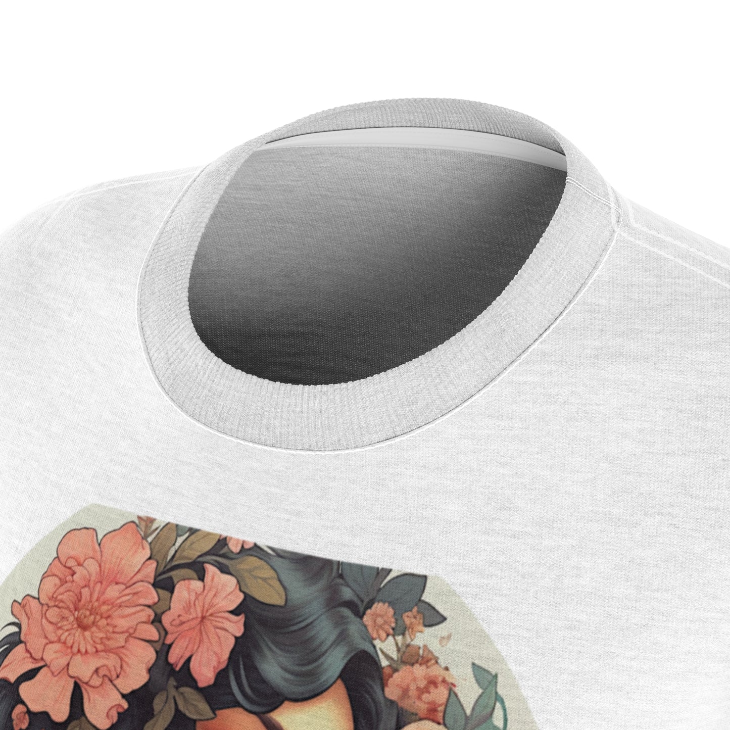 Floral Graphic Tee - Female Attire Design for Trendy Women