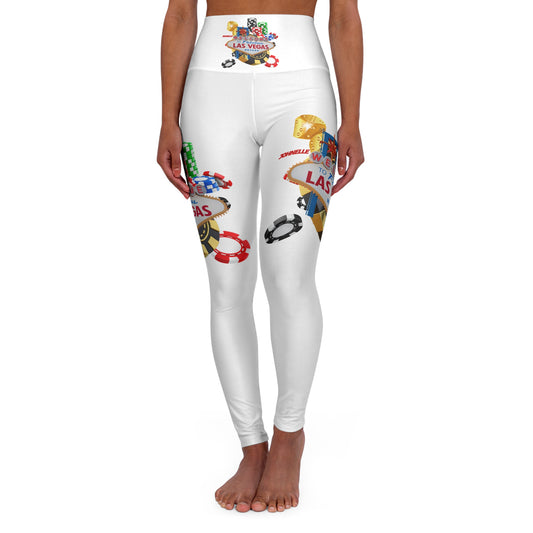 Las Vegas High Waisted Yoga Leggings - Fun Casino Vibes for Active Lifestyle