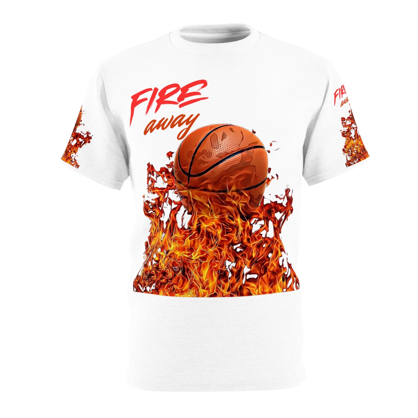 Fire Away Basketball Tee - Unisex Cut & Sew Shirt for Sports Fans