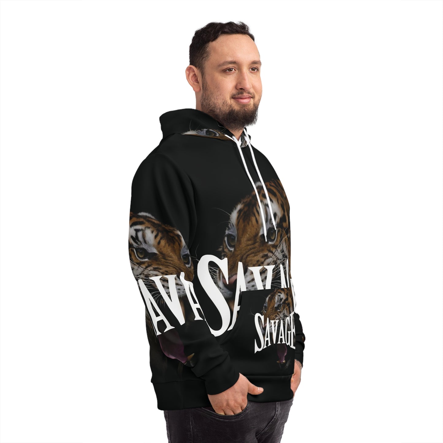 Savage Tiger Graphic Hoodie - Fierce Style for fashion-forward individuals