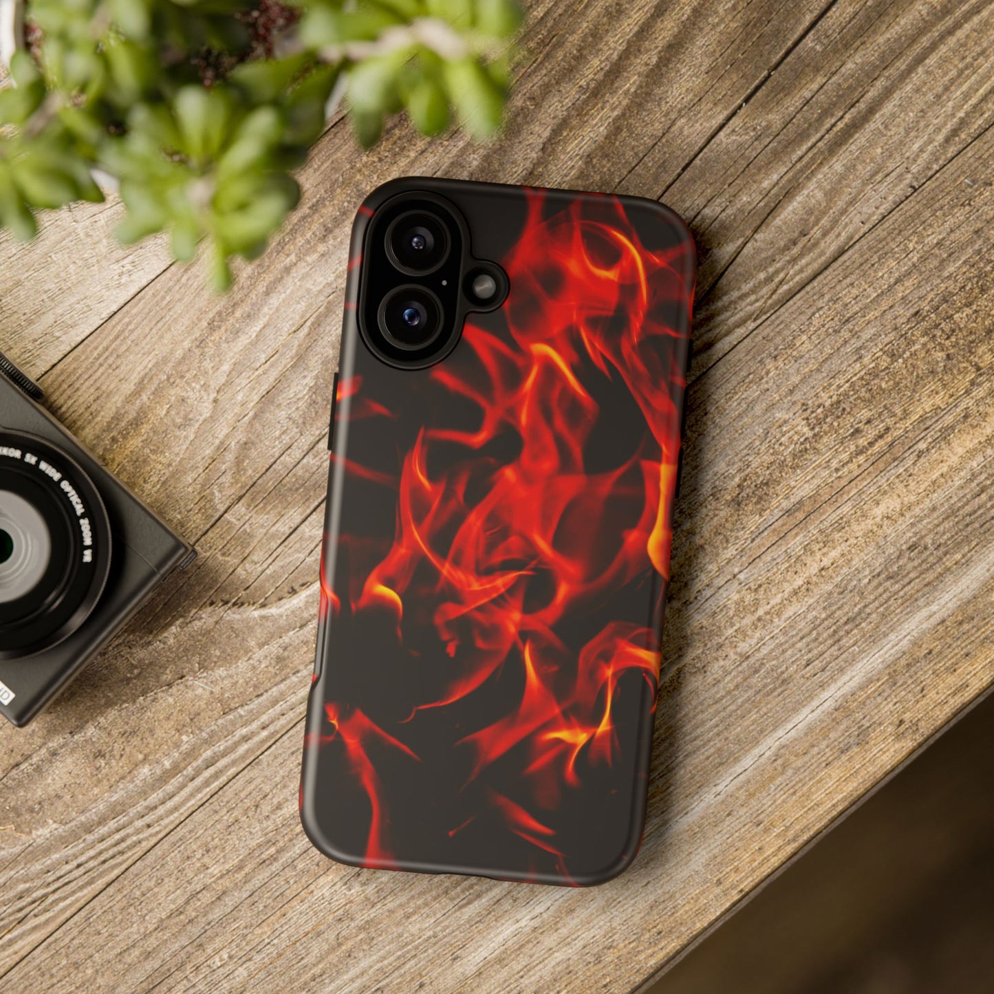 Fire Design Tough Phone Case - Bold Protection with Fiery Vibes