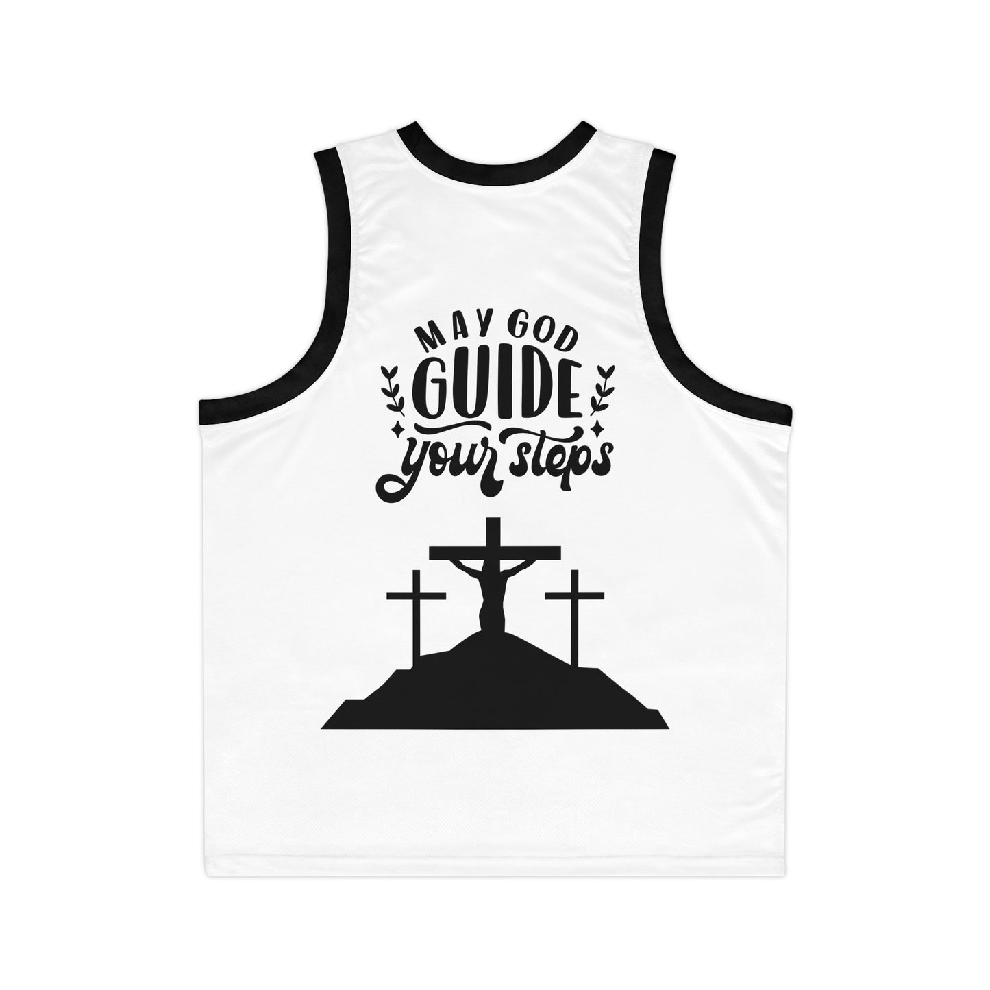 Inspirational Unisex Basketball Jersey - 'May God Guide Your Steps' Design