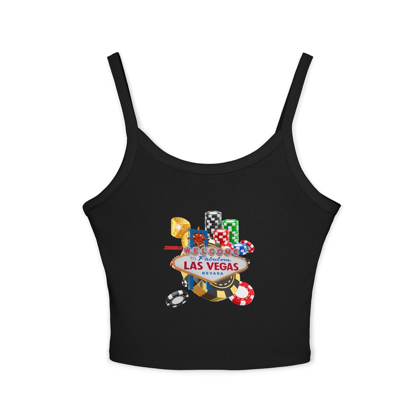 Vegas Night Women's Spaghetti Strap Tank Top - Casino Theme