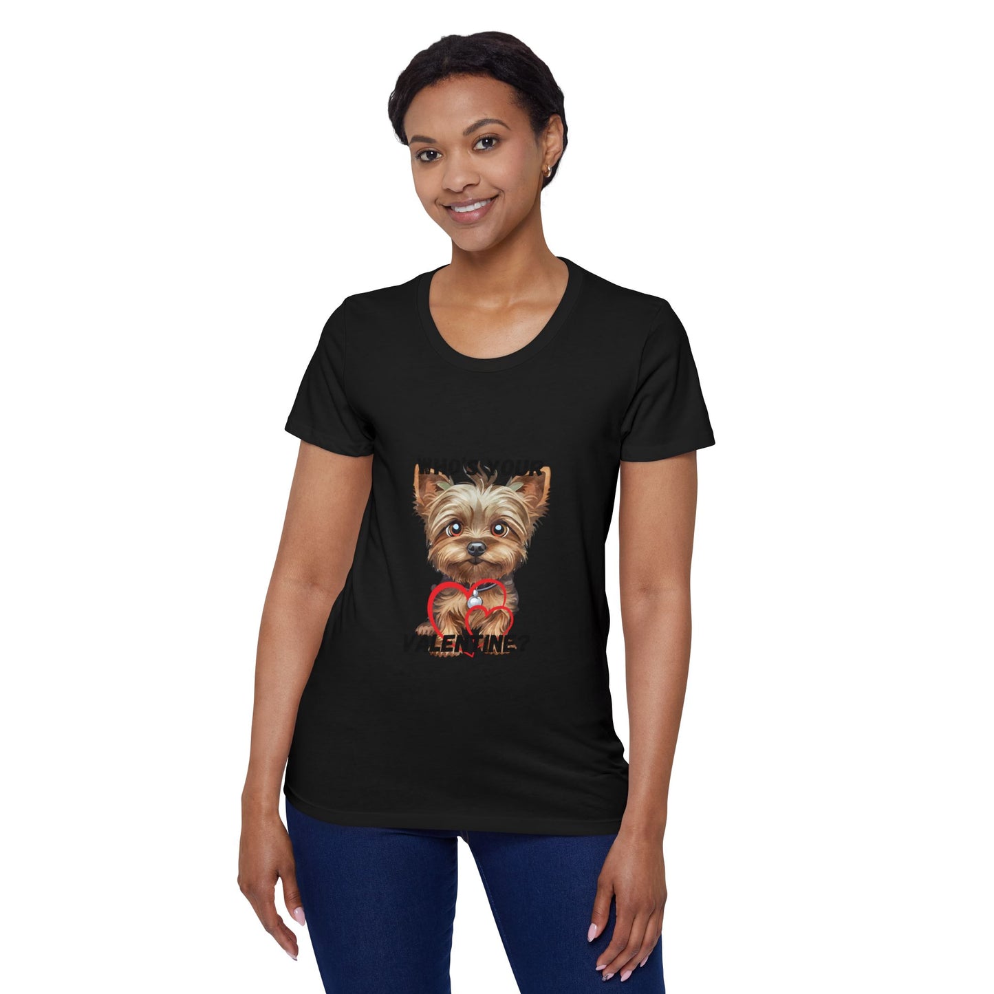 Valentine's Day Women's Organic Short Sleeve T-Shirt - Who's Your Valentine?