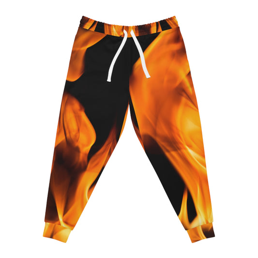 Fire-Inspired Athletic Joggers for Fitness Enthusiasts