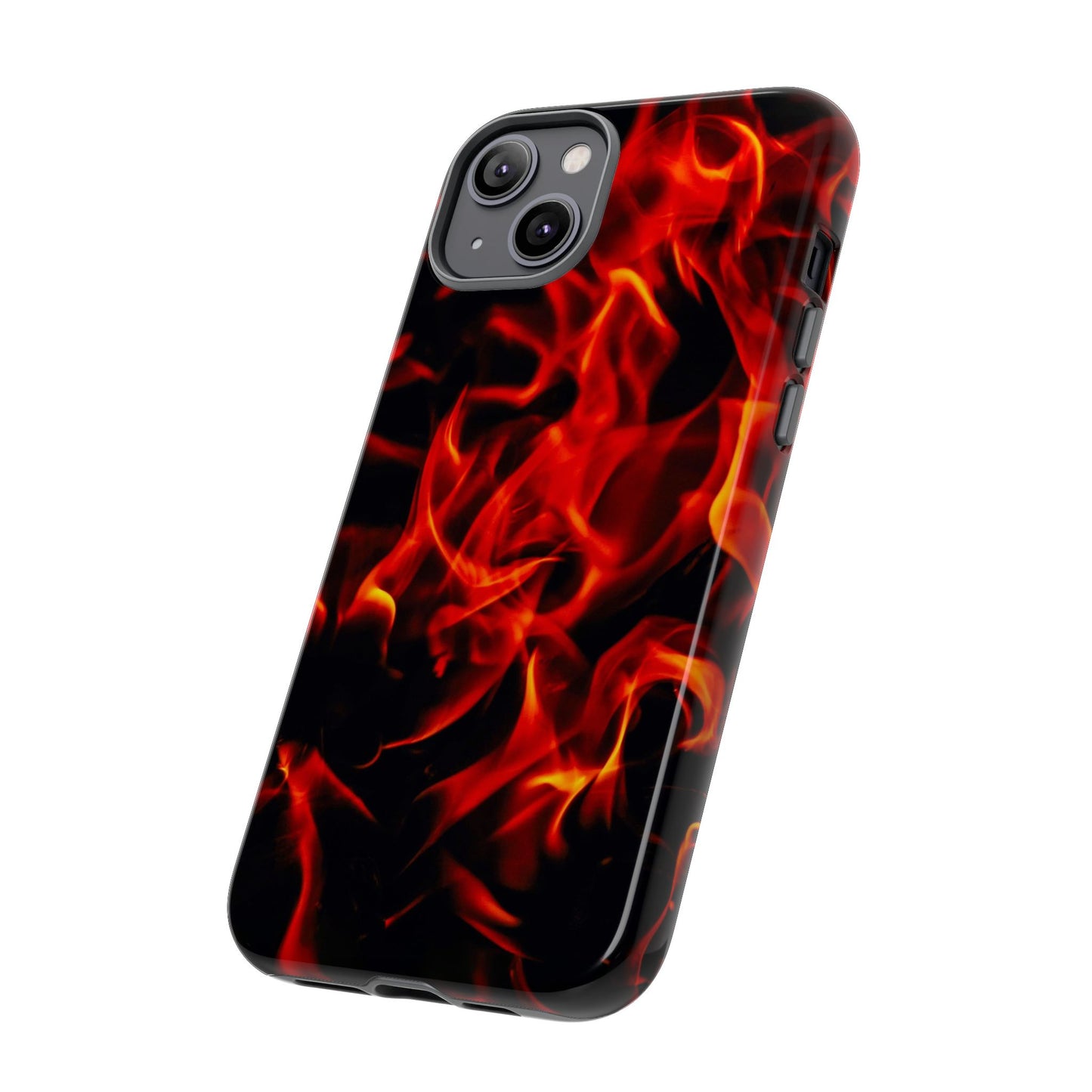 Fire Design Tough Phone Case - Bold Protection with Fiery Vibes