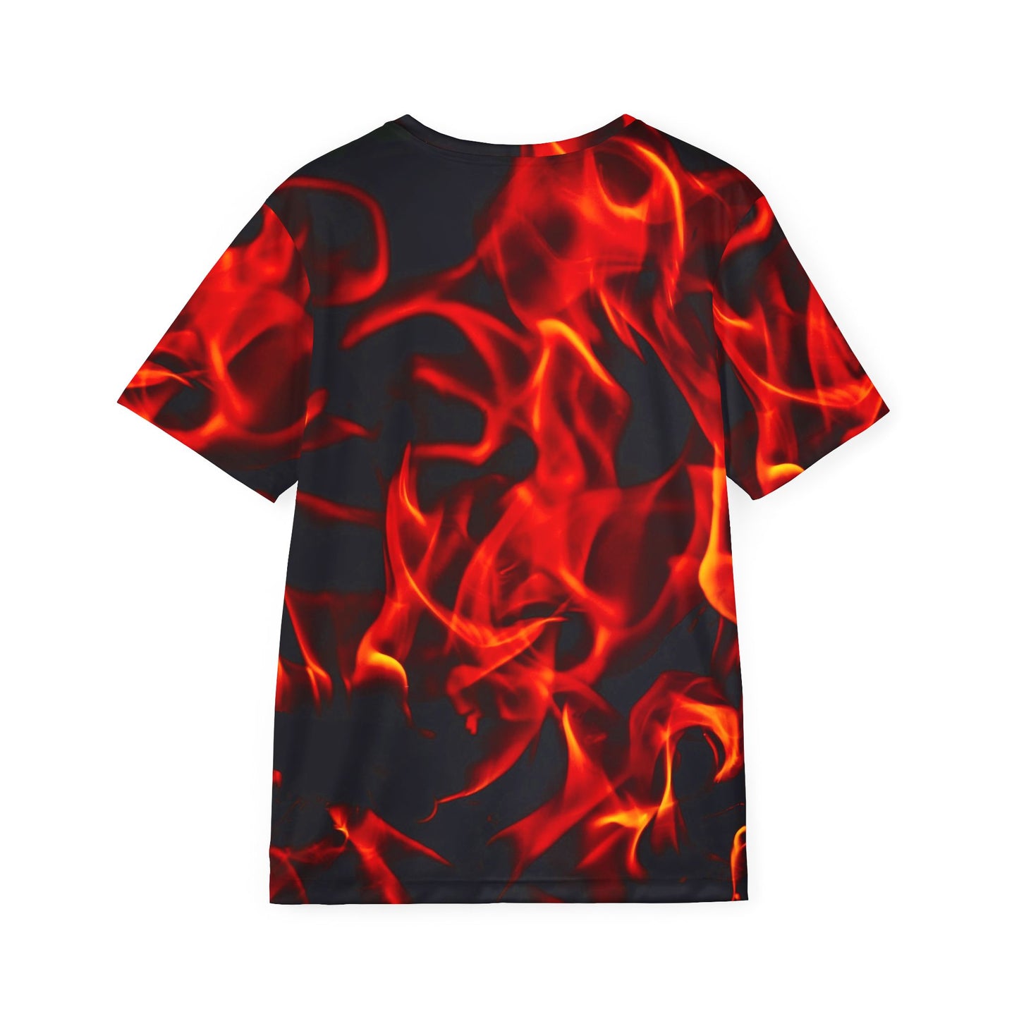 Men's Fire-Print Sports Jersey – Perfect for Game Days and Casual Wear