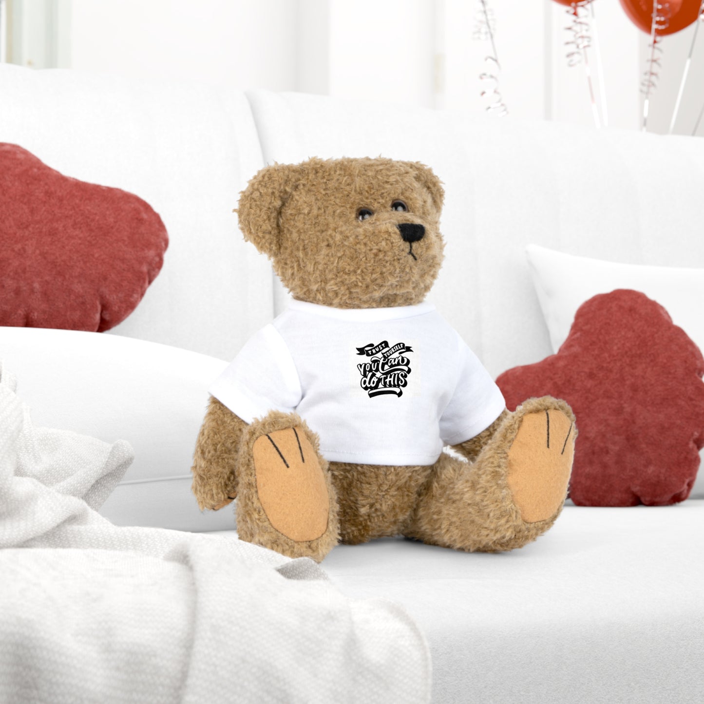 Inspirational Plush Toy with T-Shirt - "You Can Do This"