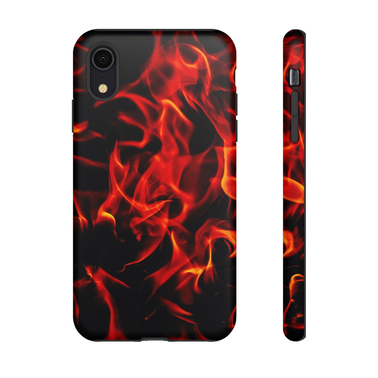 Fire Design Tough Phone Case - Bold Protection with Fiery Vibes