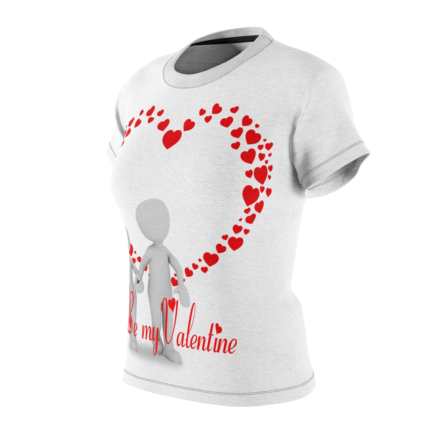 Valentine's Day Women&#039;s Cut &amp; Sew Tee - "Be My Valentine" Heart Design