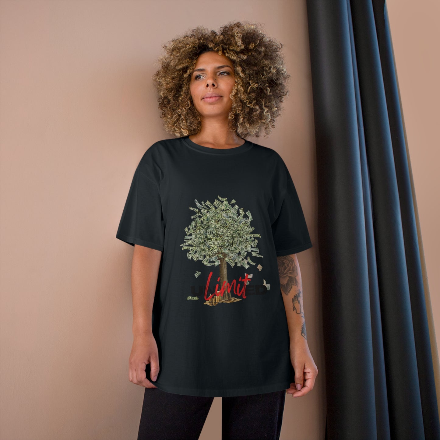 Champion T-Shirt - Unlimited Growth Tree Graphic