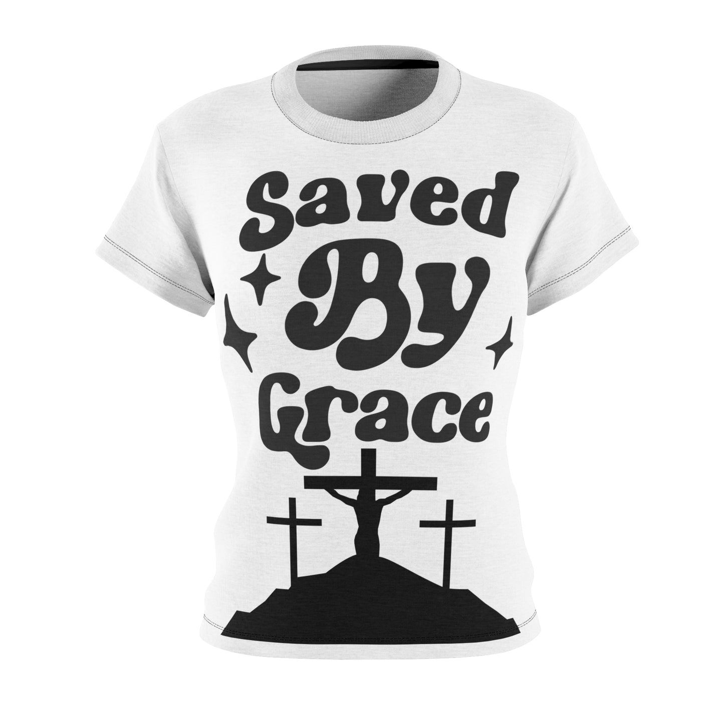 Saved By Grace Women's Cut & Sew Tee (AOP)