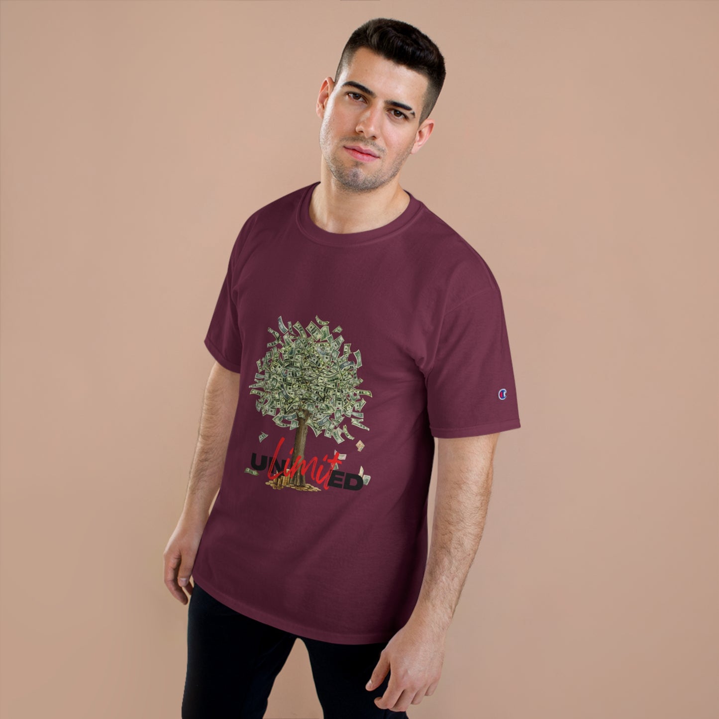 Champion T-Shirt - Unlimited Growth Tree Graphic