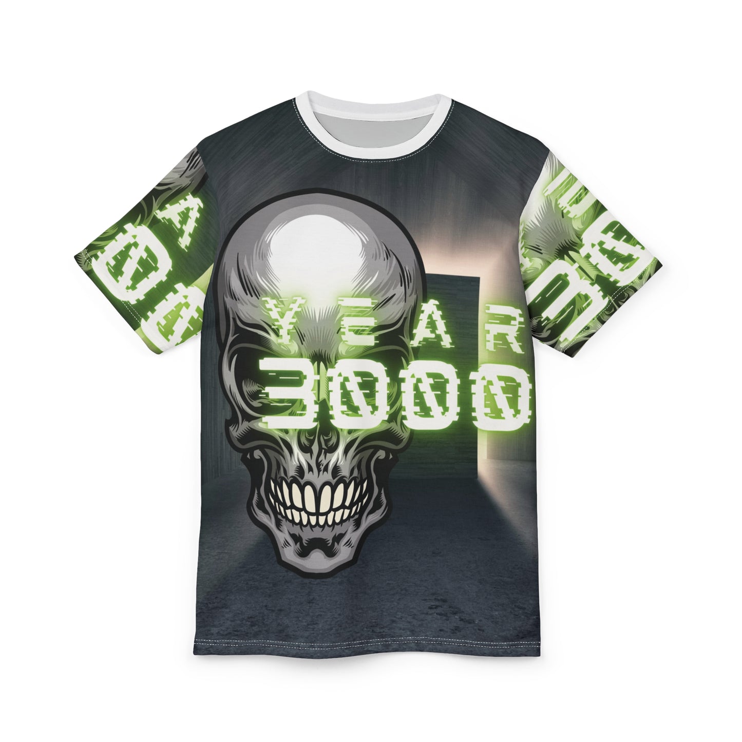 Unisex Skull Graphic Tee - Year 3000 Design - Futuristic Vibe for Trendsetters