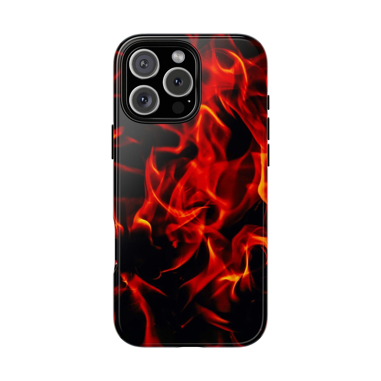 Fire Design Tough Phone Case - Bold Protection with Fiery Vibes