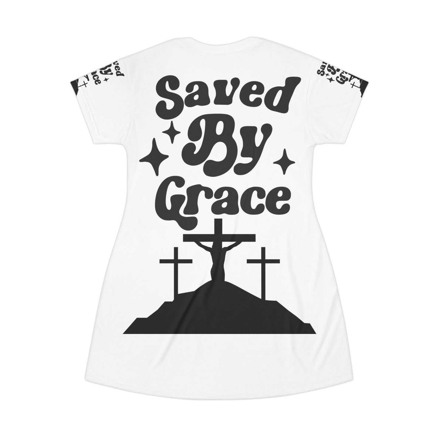 Saved By Grace T-Shirt Dress (AOP)