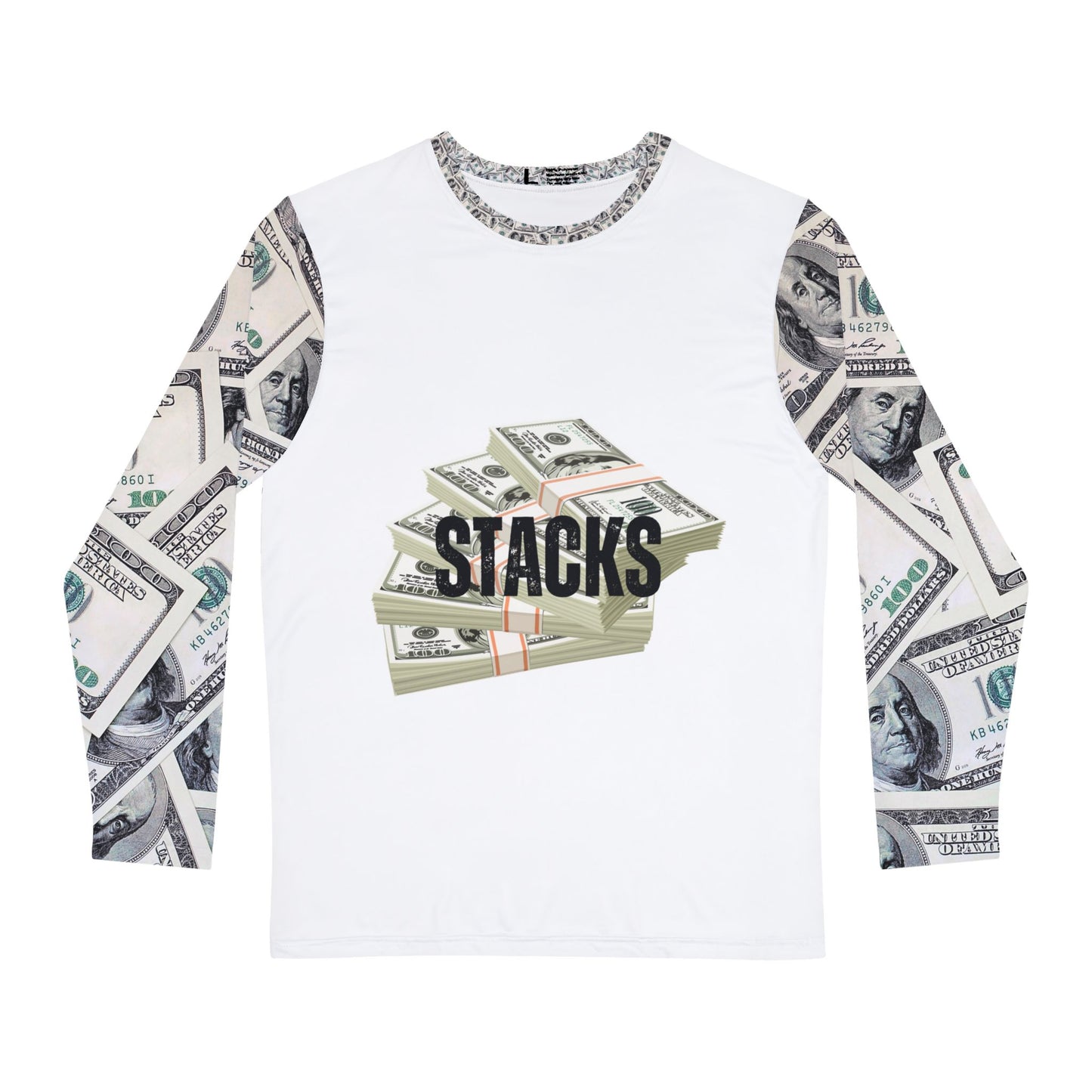 Stacks Collection Long Sleeve Shirt - 'Stacks' Money Graphic Tee