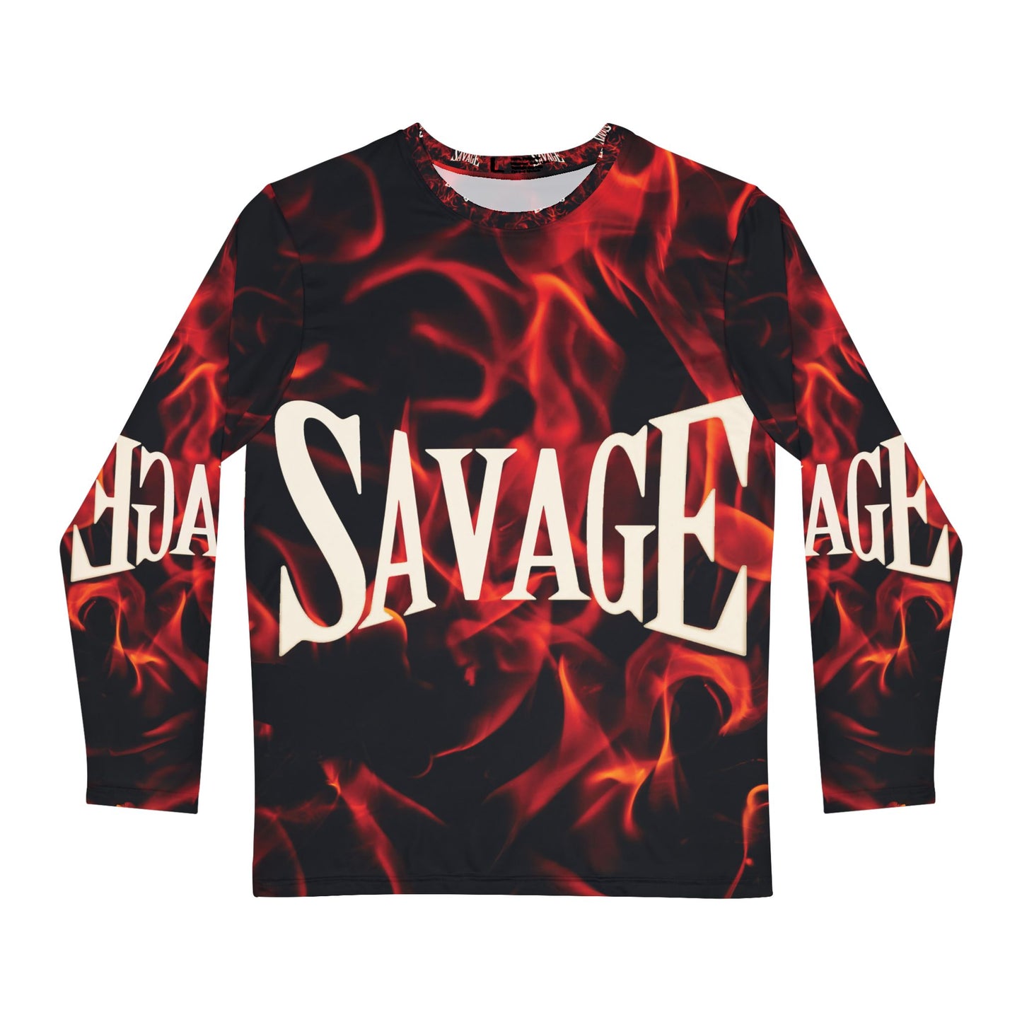 Savage Flame Long Sleeve Shirt - Bold Flame Design for Trendsetters