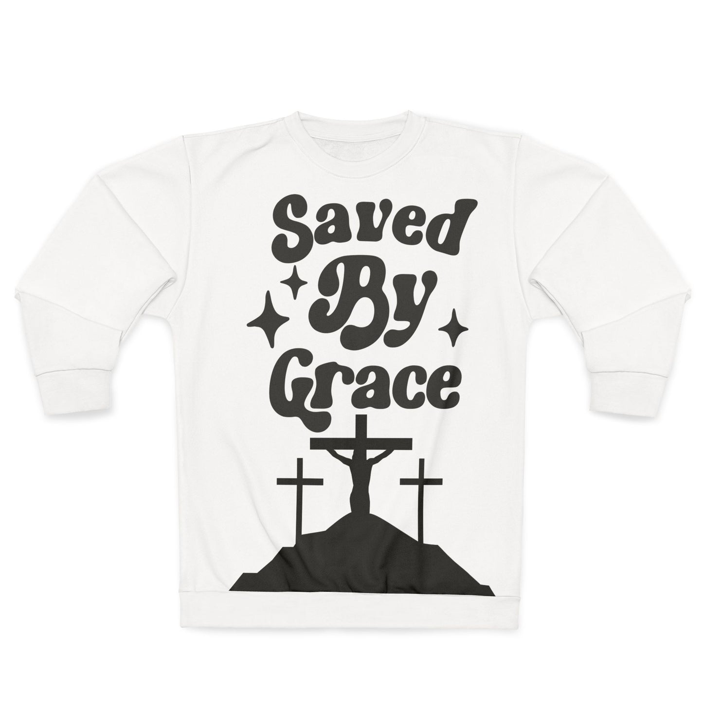 Christian Sweatshirt - "Saved By Grace" Unisex Apparel