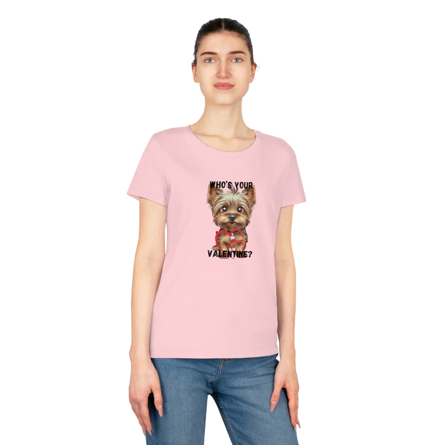 Valentine's Day Women's Dog Lover T-Shirt - "Who's Your Valentine?"