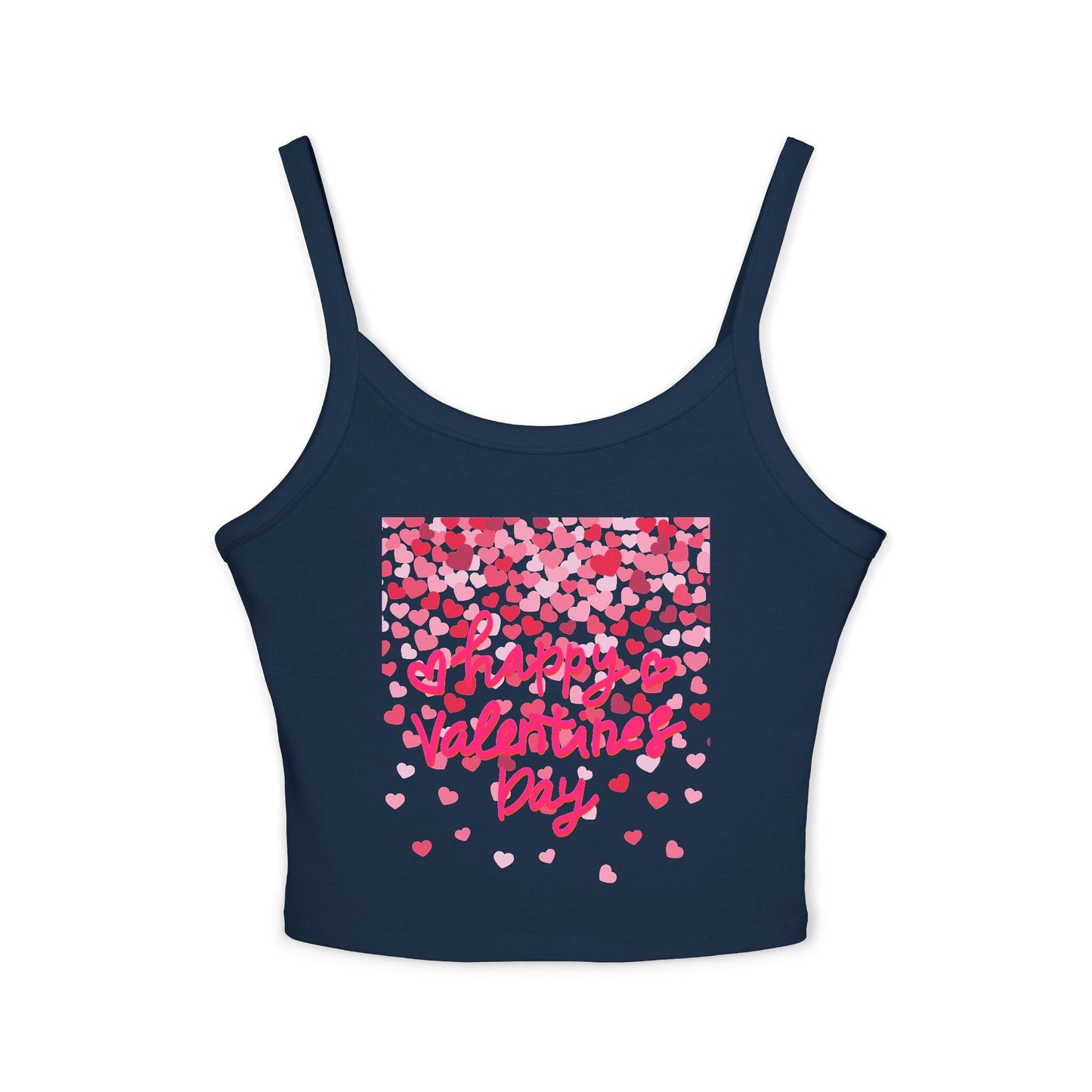 Valentine's Day Heart Pattern Women's Spaghetti Strap Tank Top