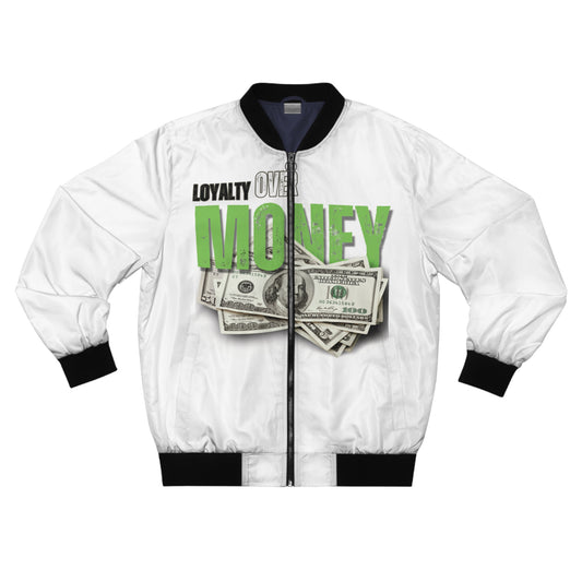 Loyalty Over Money Men's Bomber Jacket - Stylish Streetwear