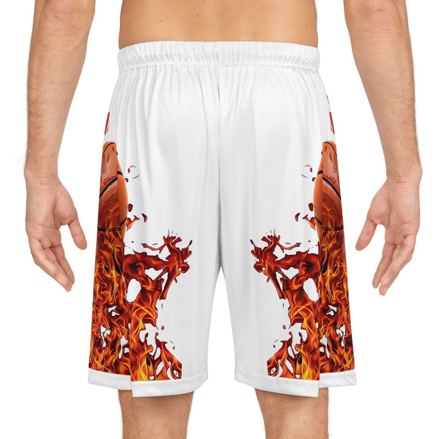 Fiery Basketball Shorts - "This is Your Level" Design for Sports Enthusiasts