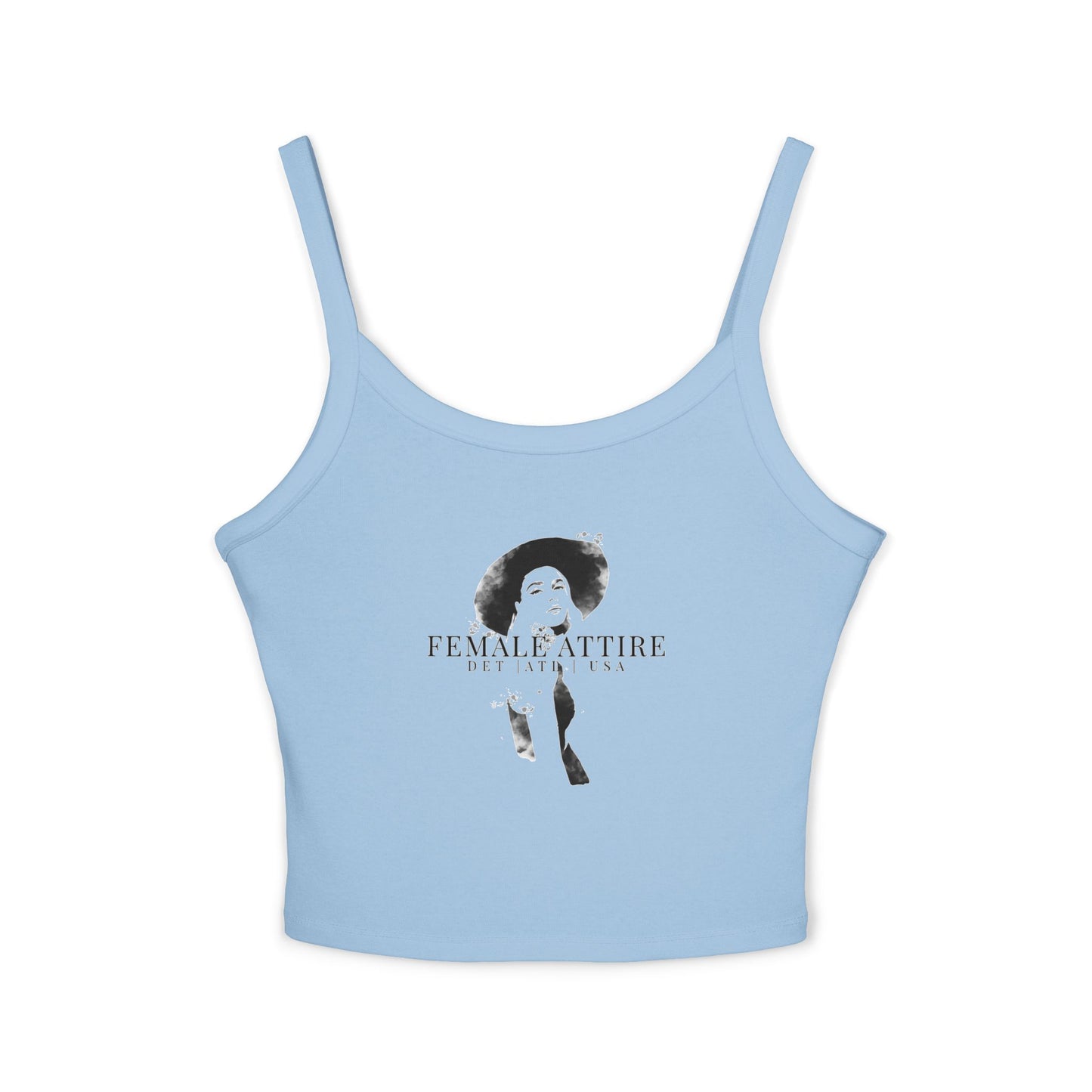 Feminine Art-Inspired Spaghetti Strap Tank Top - "Female Attire"