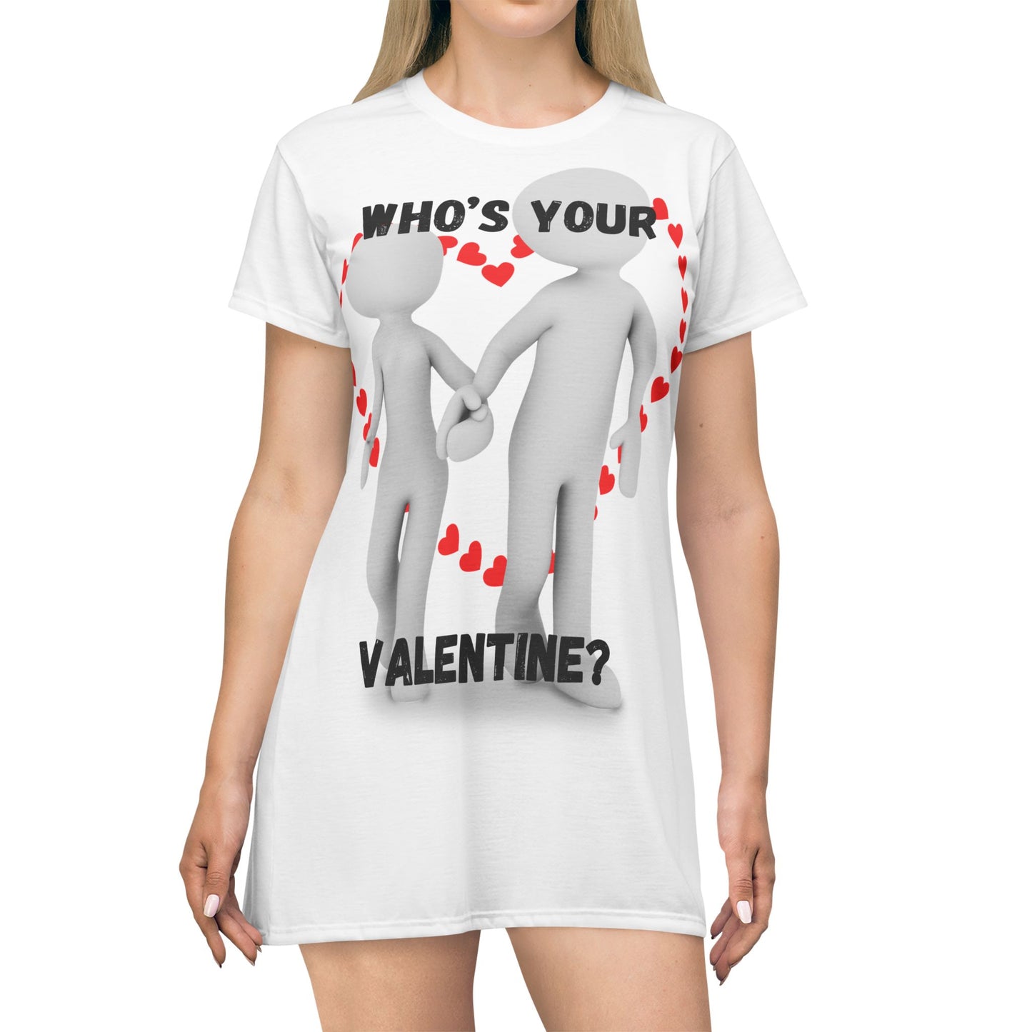 Valentine's Day T-Shirt Dress – "Who's Your Valentine?"