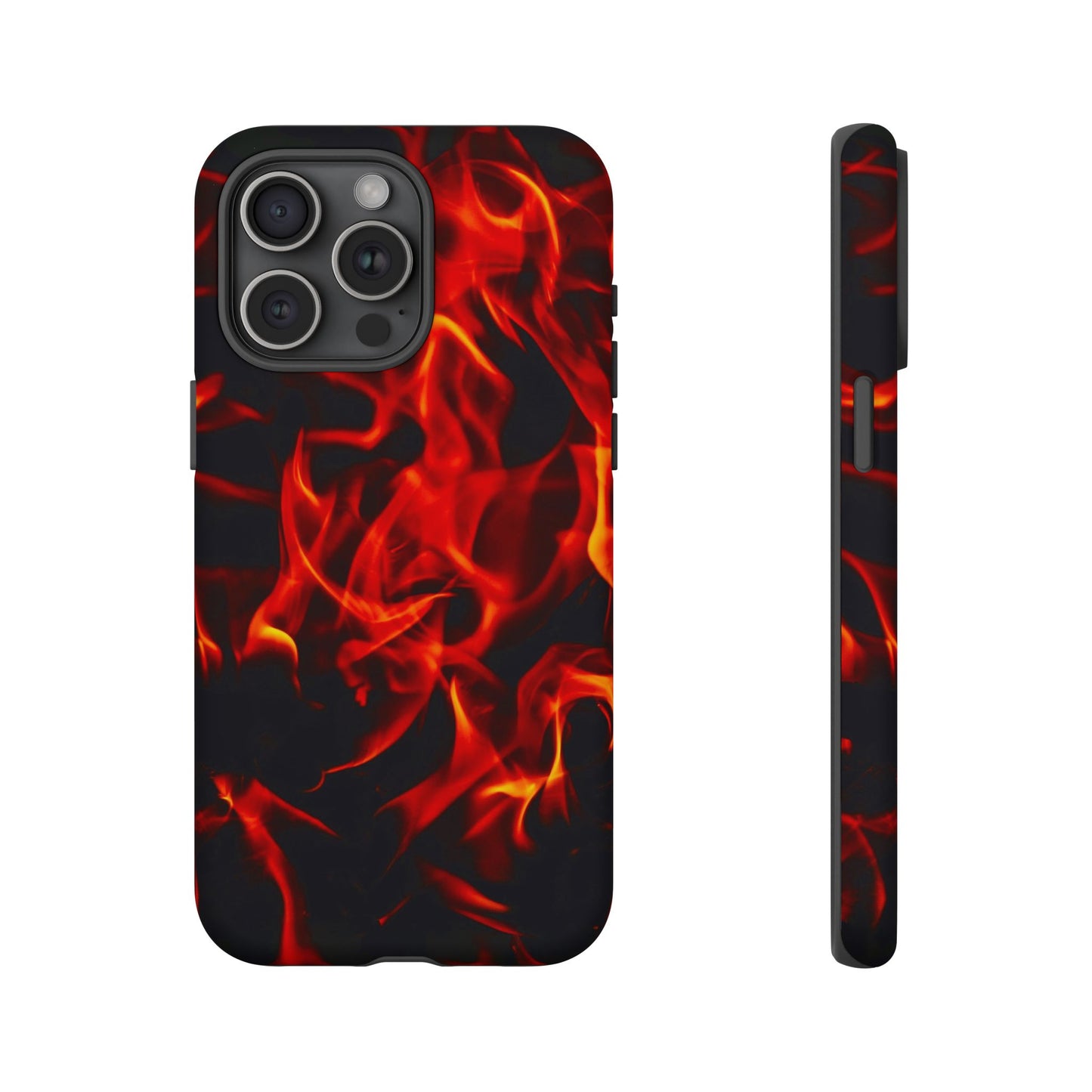 Fire Design Tough Phone Case - Bold Protection with Fiery Vibes