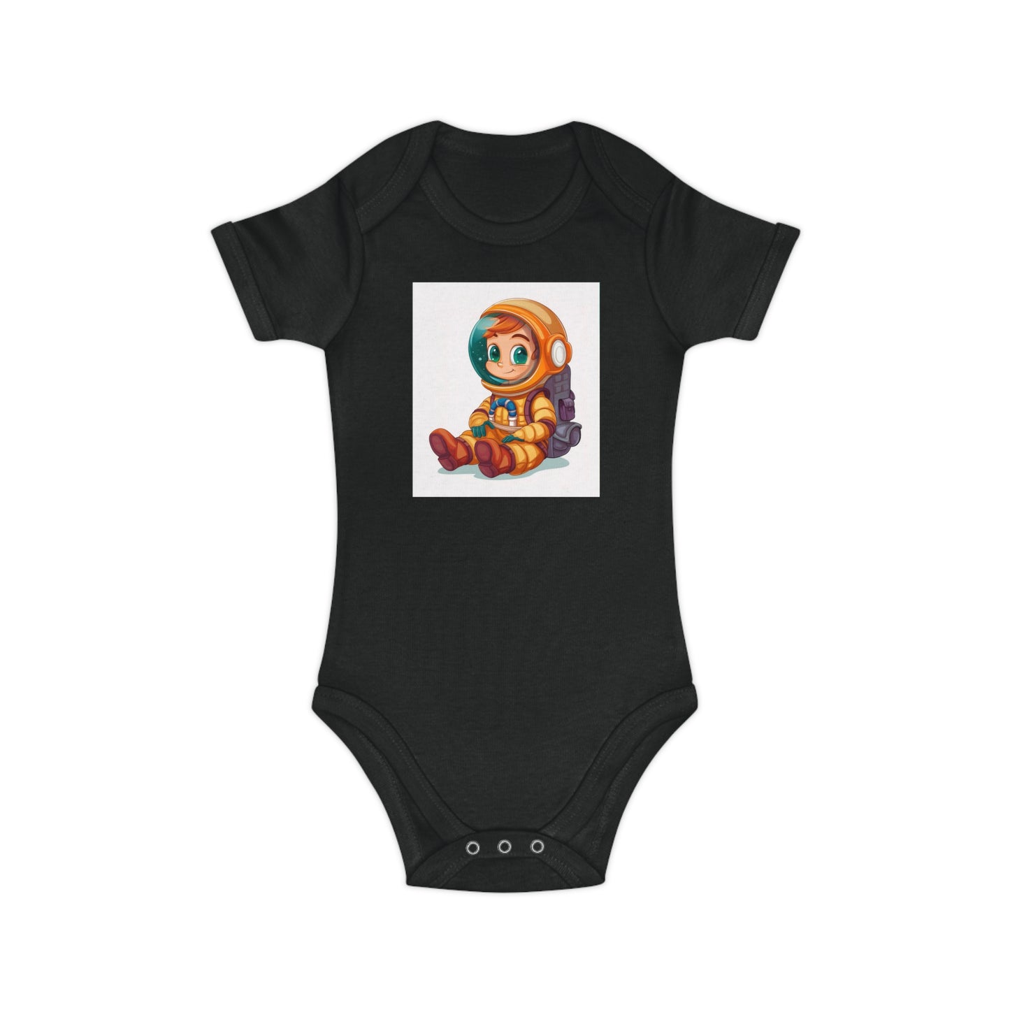 Astronaut Adventure Combed Cotton Baby Bodysuit - Cute Space Explorer Design