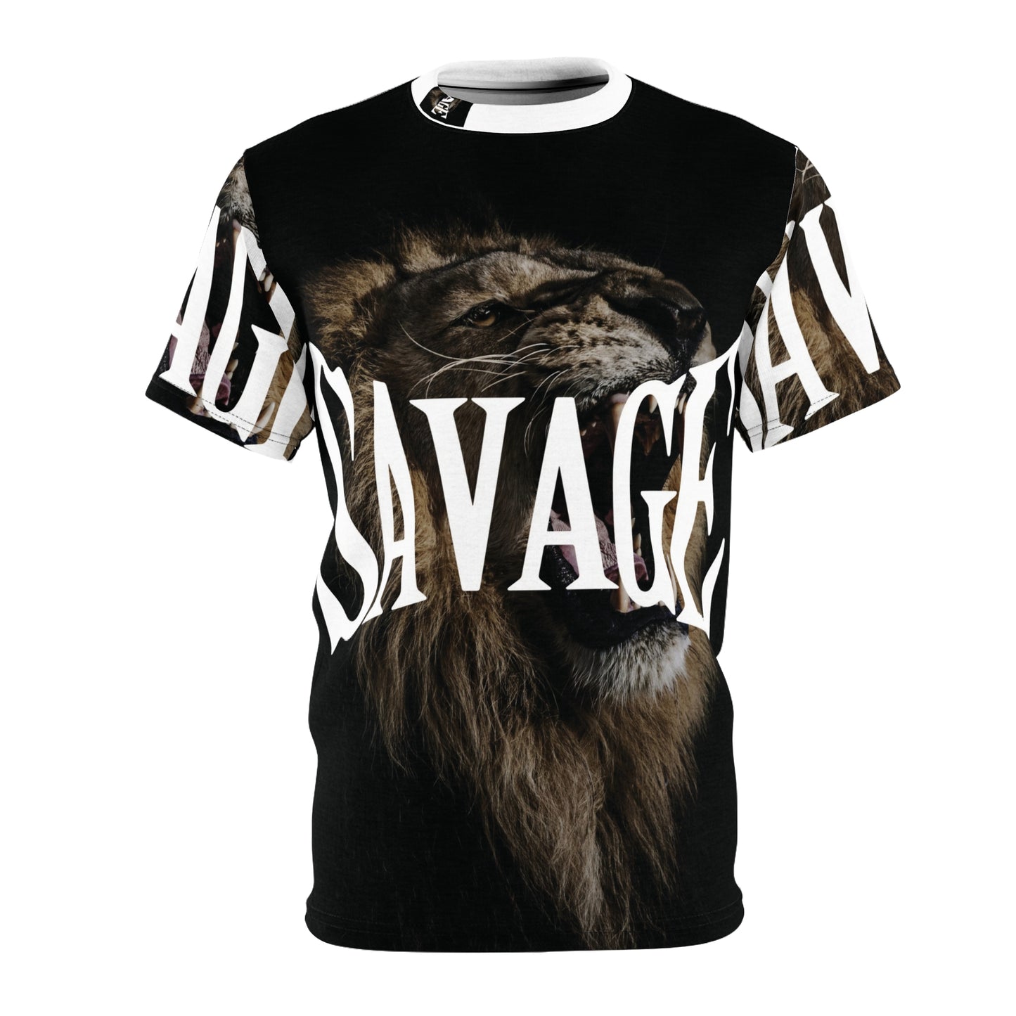 Savage Lion Unisex Cut & Sew Tee – Bold Statement Shirt for Animal Lovers