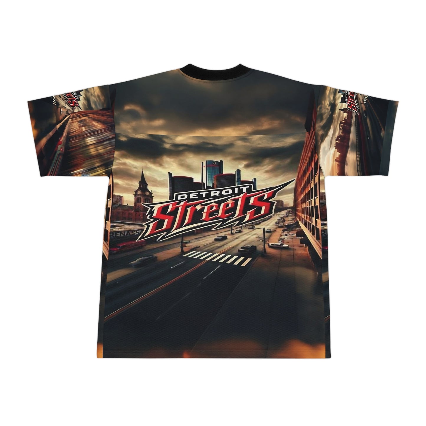 Detroit Streets Unisex Football Jersey - Bold Street Art Design for Sports Enthusiasts