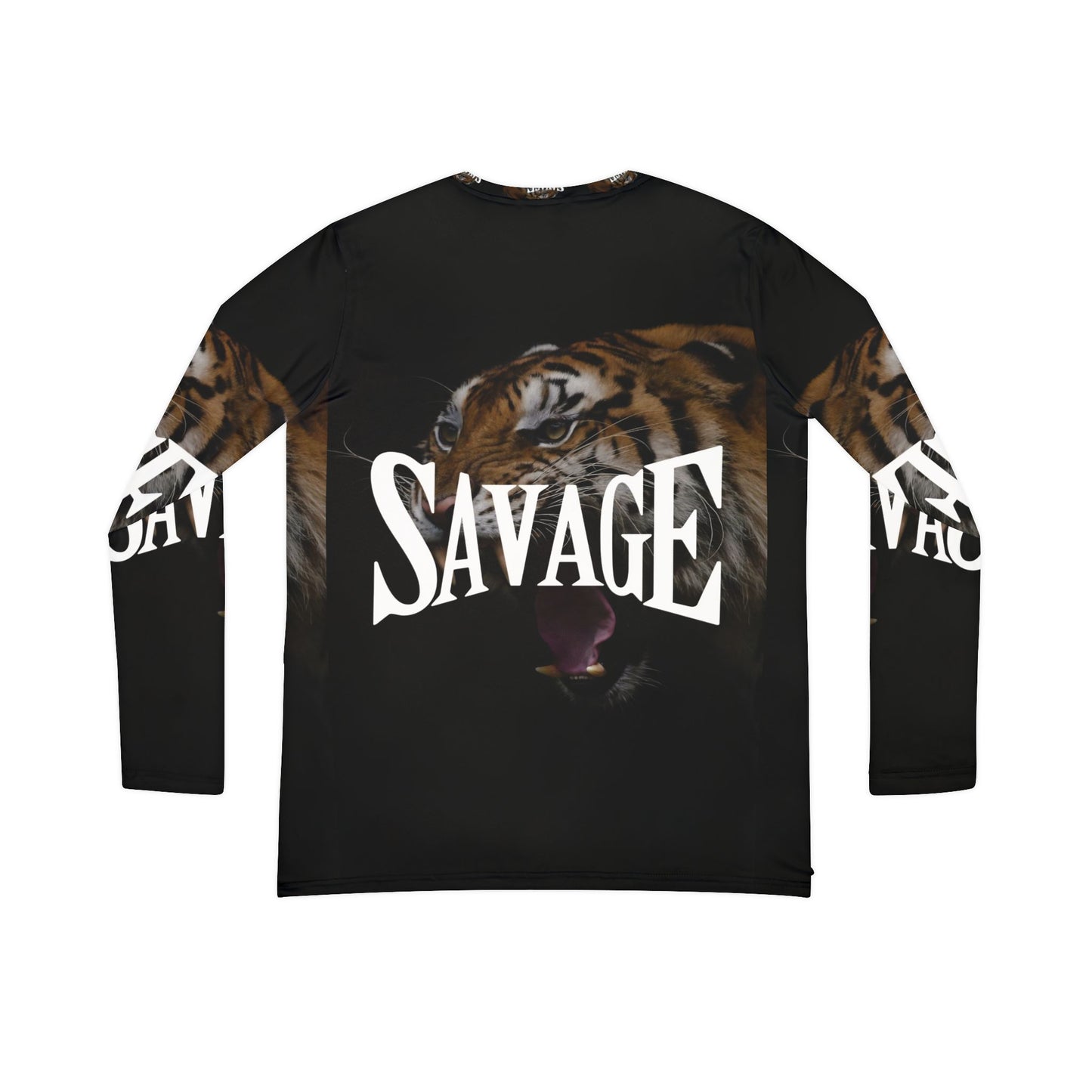 Savage Tiger Women's Long Sleeve V-Neck Shirt - Bold Fashion Statement for Fierce Styles