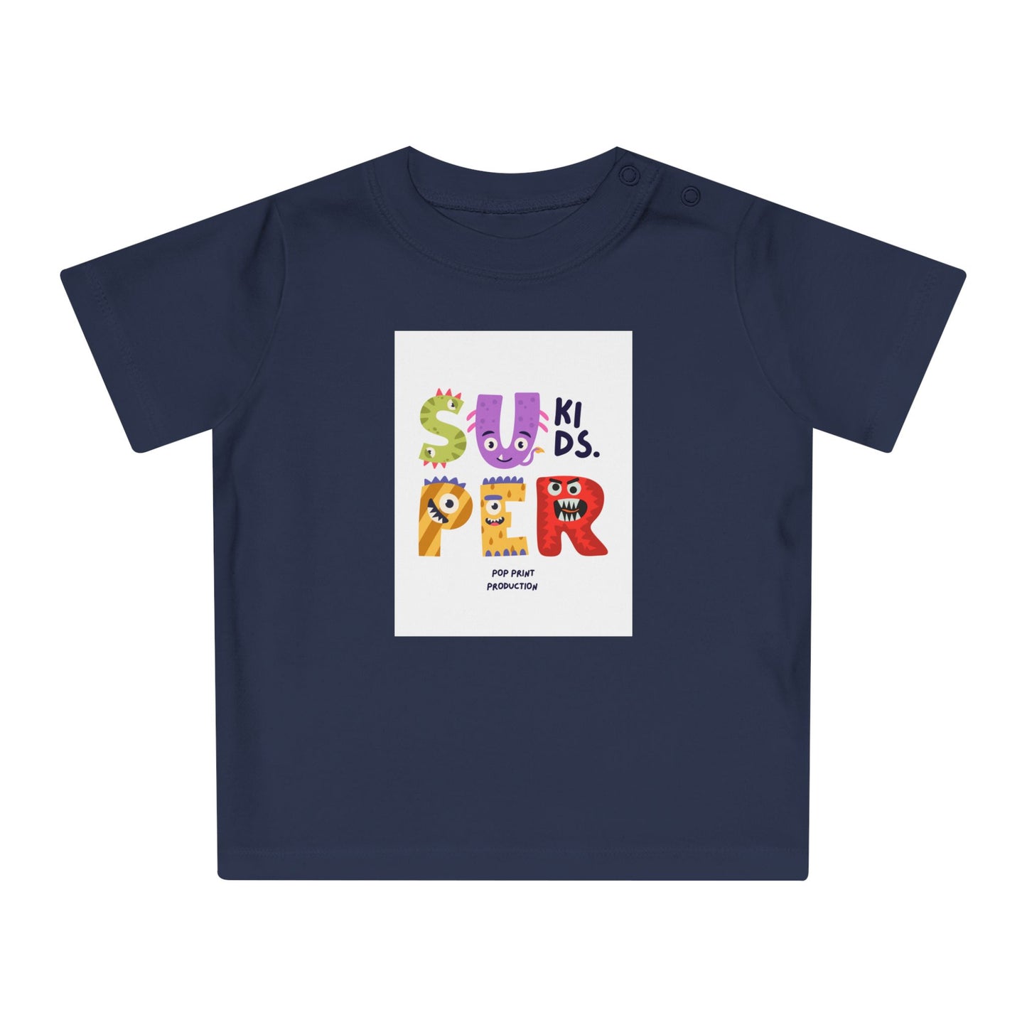 Super Kids Baby T-Shirt - Cute Cartoon Design for Playful Infants