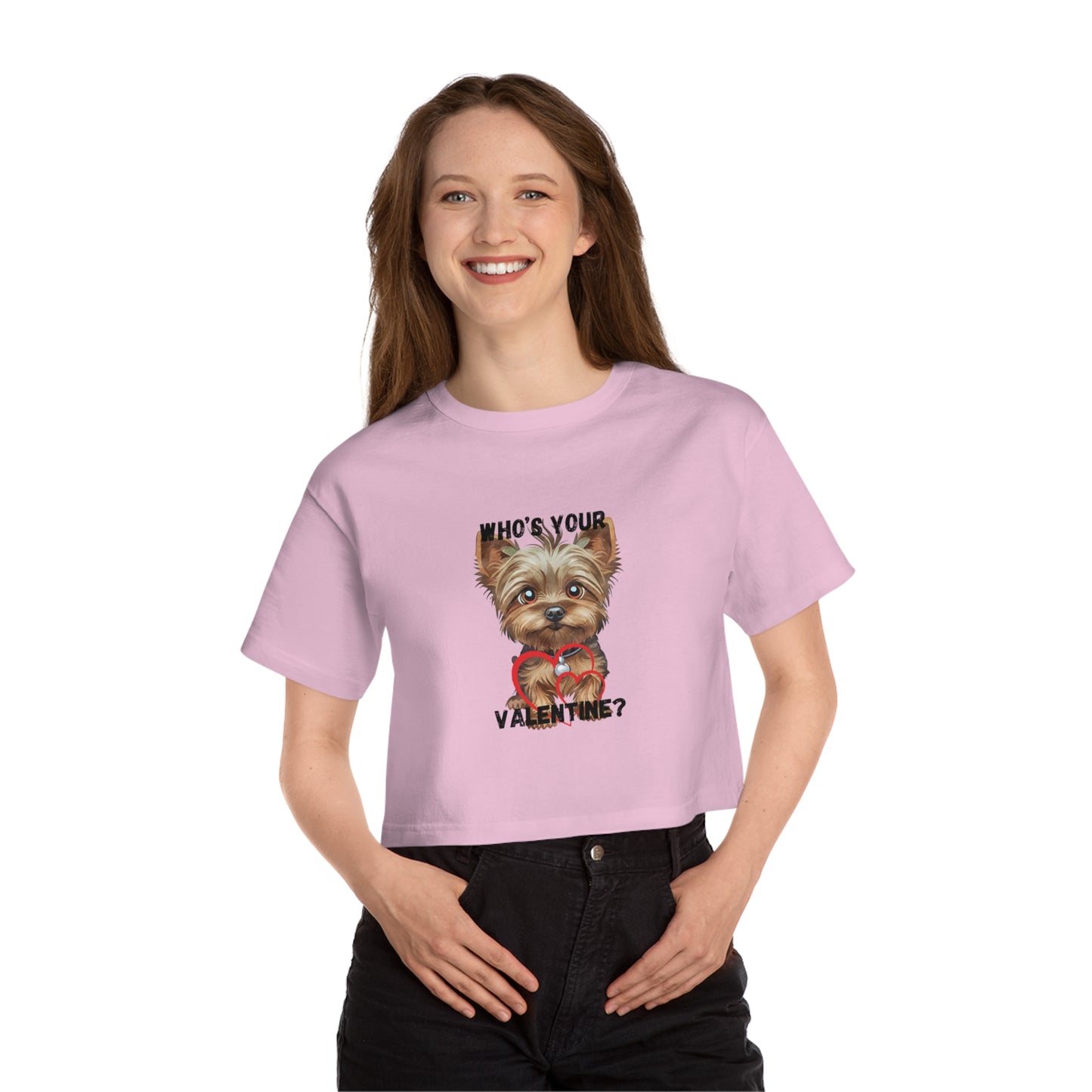 Valentine's Day Cropped T-Shirt - Who's Your Valentine?