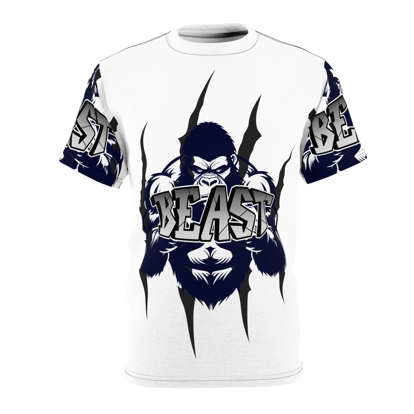 Beast Mode Unisex Cut & Sew Tee - Animal Graphic Tee for Fitness Enthusiasts