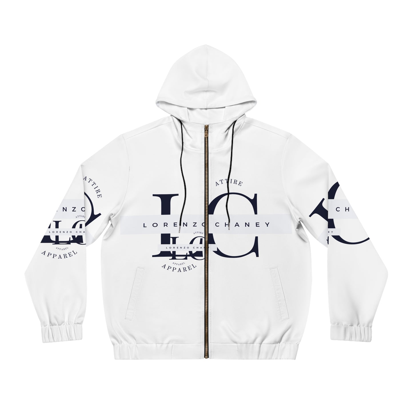 Stylish Men's Full-Zip Hoodie - Lorenzo Chaney Apparel - Perfect for Casual Wear and Street Style