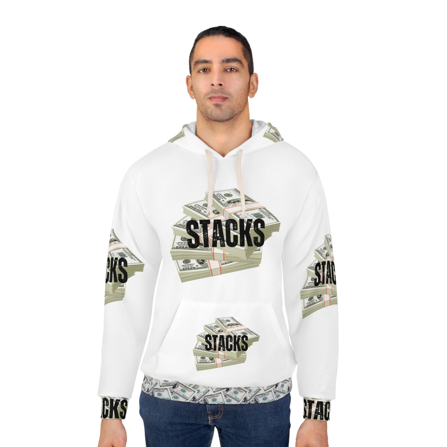 Trendy Money Stacks Unisex Pullover Hoodie - Perfect for Casual Wear & Gifts