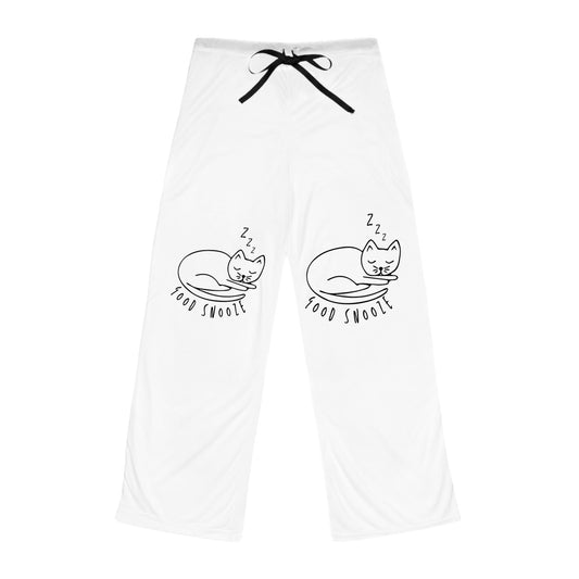 Cozy Cat-Themed Women's Pajama Pants - Food Snooze Design