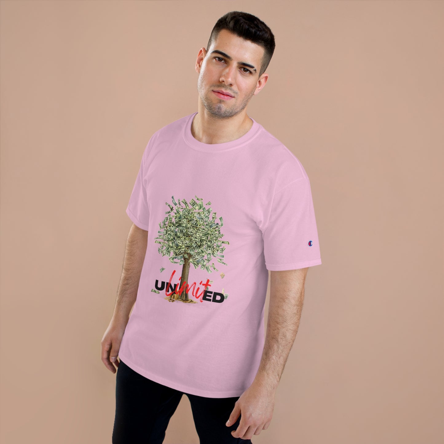 Champion T-Shirt - Unlimited Growth Tree Graphic