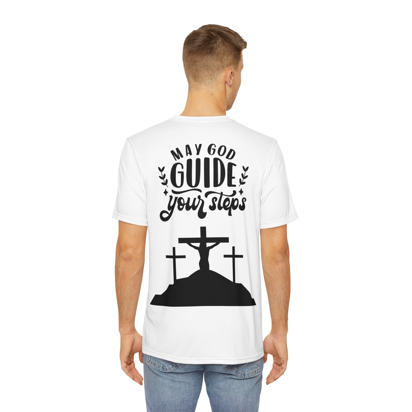 Men's Inspirational Faith Tee - "May God Guide Your Steps"