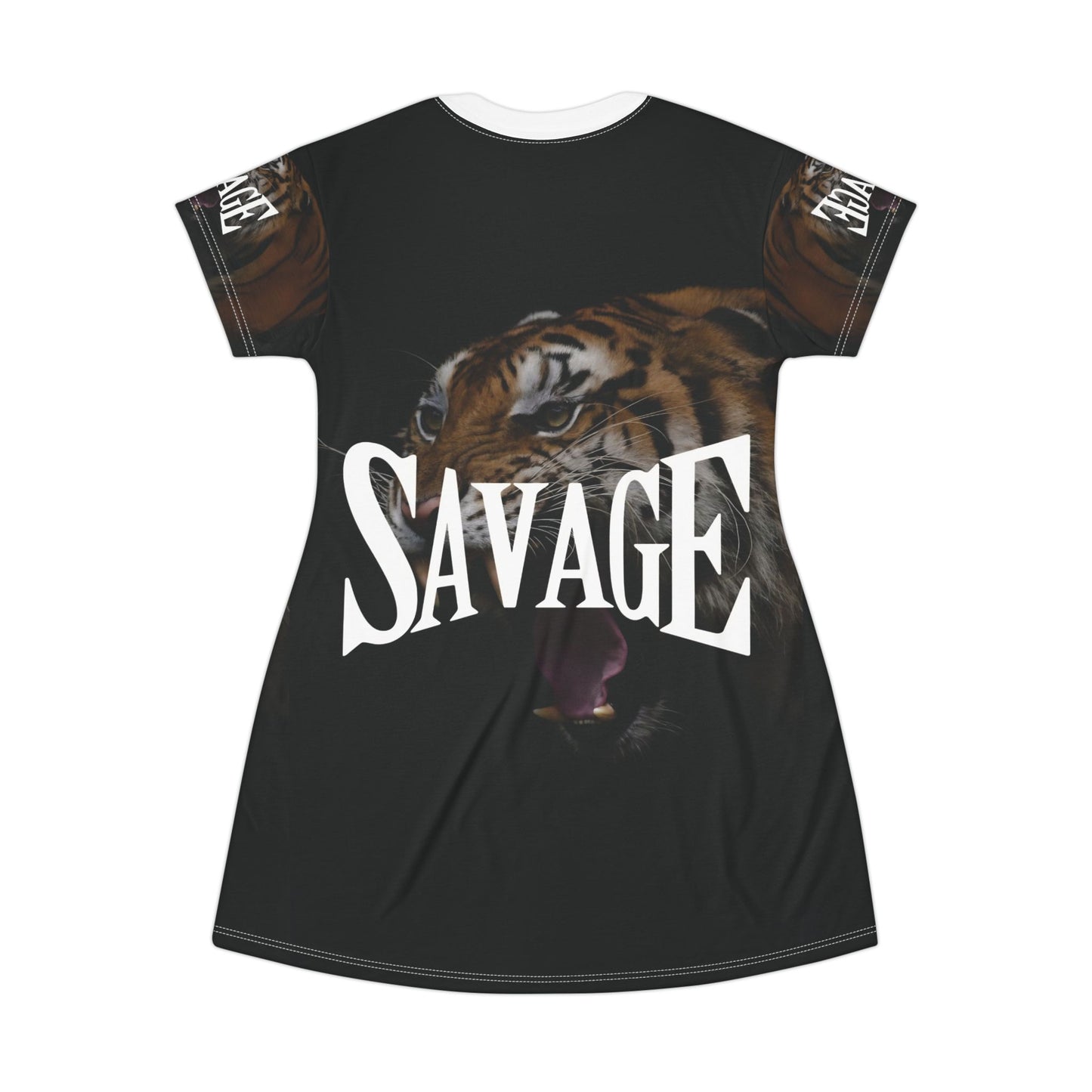 Savage Tiger Graphic T-Shirt Dress - Fierce & Fashionable