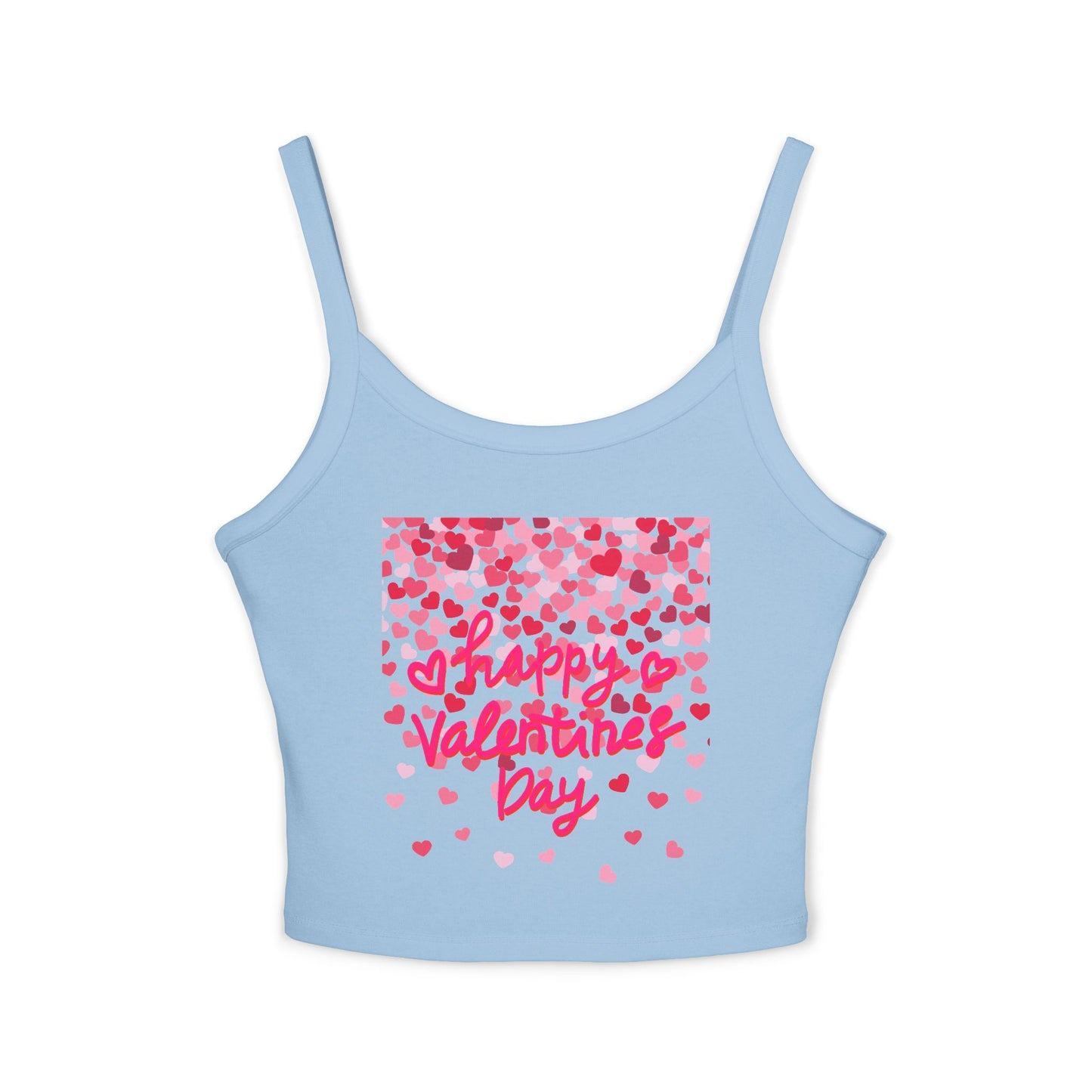 Valentine's Day Heart Pattern Women's Spaghetti Strap Tank Top