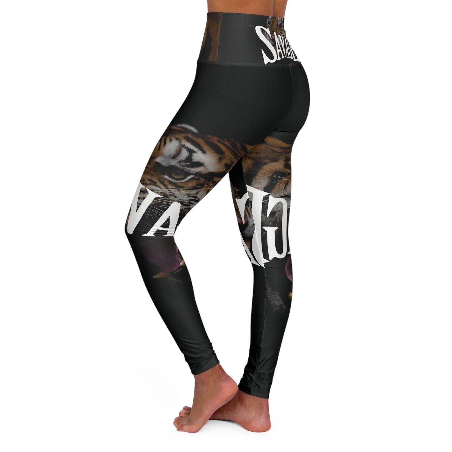 Savage High Waisted Yoga Leggings | Fierce Fitness Fashion