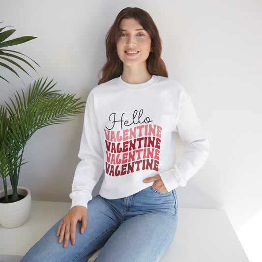 Hello Valentine Unisex Heavy Blend Crewneck Sweatshirt