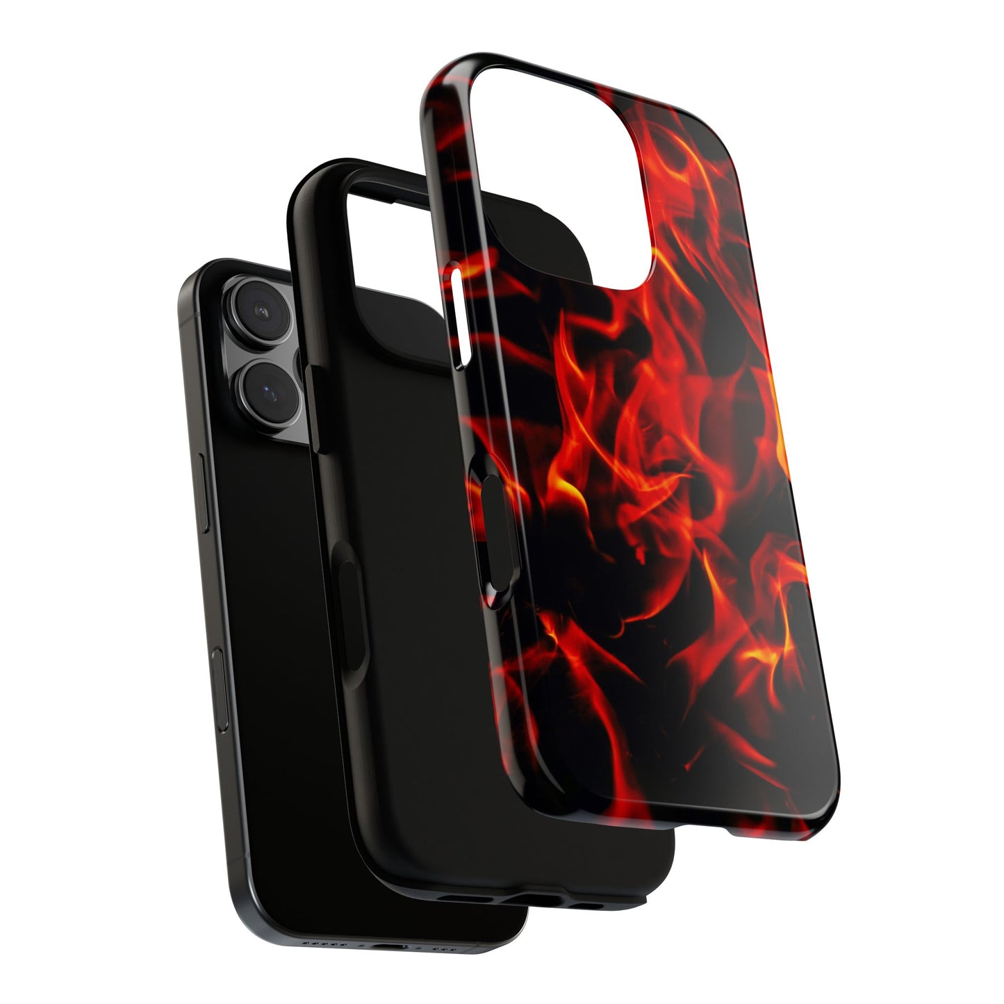 Fire Design Tough Phone Case - Bold Protection with Fiery Vibes